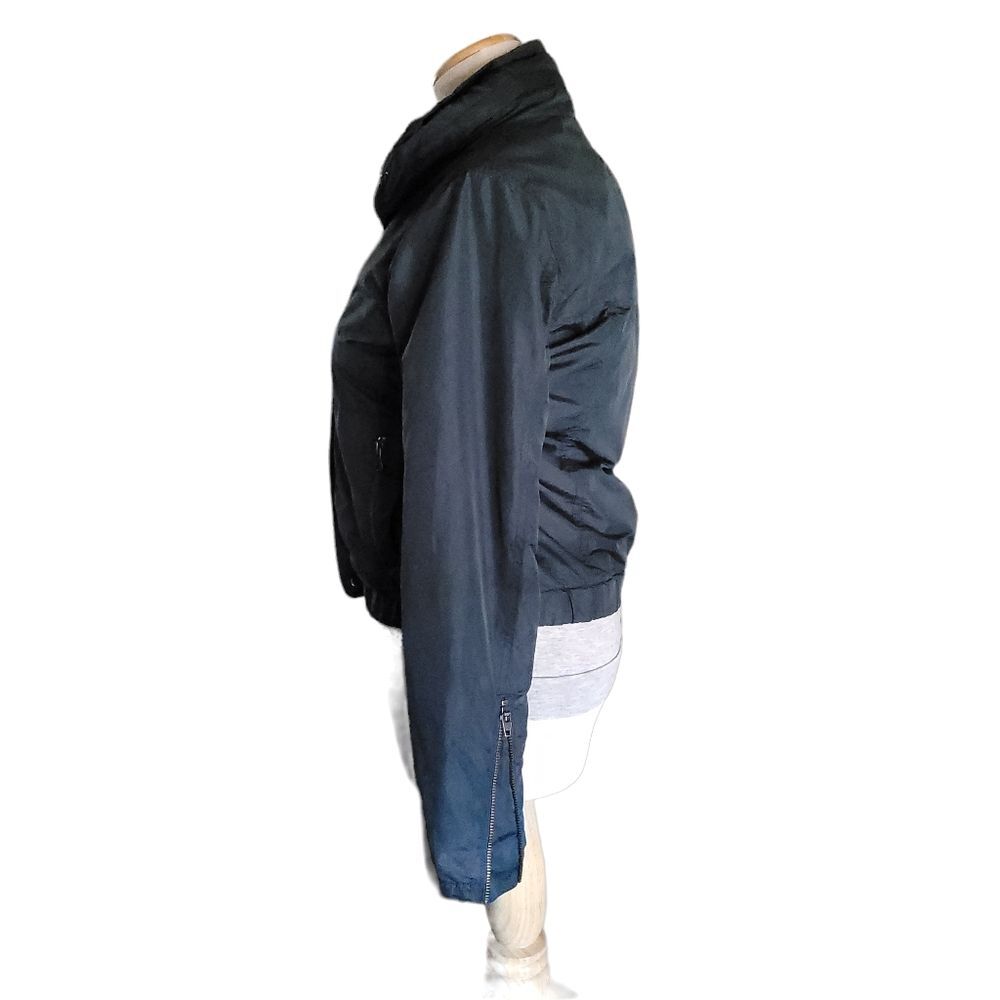 Athleta Military Bomber Windbreaker Hooded Blue Jacket Size X Small - Picture 3 of 16